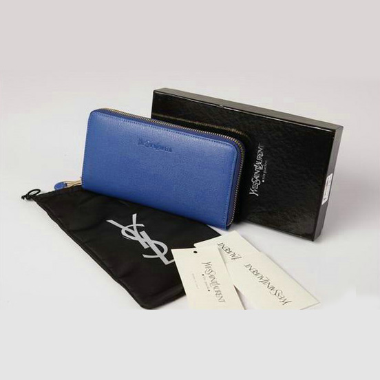 241153 Yves Saint Laurent Zippy Wallet 241153 Blu
